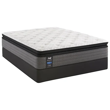 Twin Extra Long 14" Plush Faux EuroTop Mattress and 5" Low Profile StableSupport™ Foundation